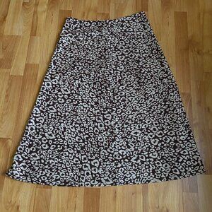 Shein animal print A-Line skirt with slit